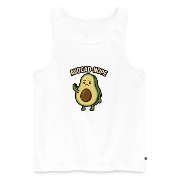Avocad-Nope Avocat drôle - Débardeur bio Premium Homme - blanc - Devant - Michal (187cm)