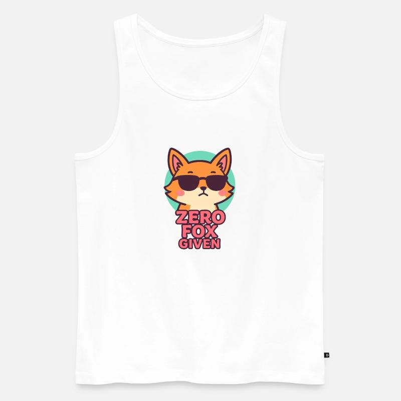 Zero Fox bekommt Cool Fox - Männer Premium Bio Tank Top - Weiß