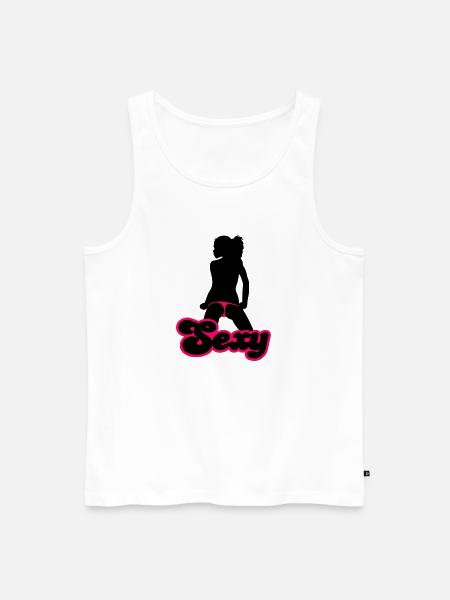 Sexy - Männer Premium Bio Tank Top - Weiß