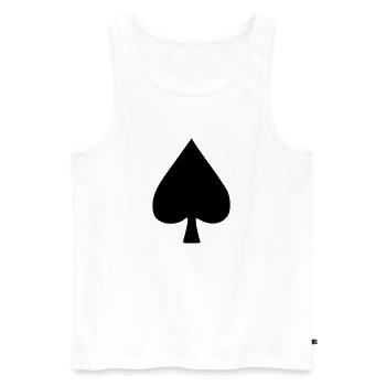 Pik Poker - Männer Premium Bio Tank Top - Weiß - Vorne - AI Model Male 178 light (178cm)