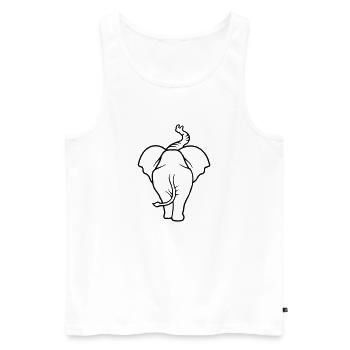 elefant 1 - Männer Premium Bio Tank Top - Weiß - Vorne - Michal (187cm)