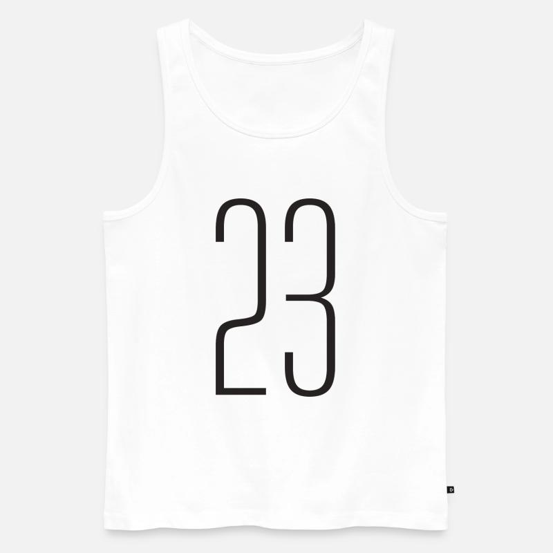 23 - Männer Premium Bio Tank Top - Weiß