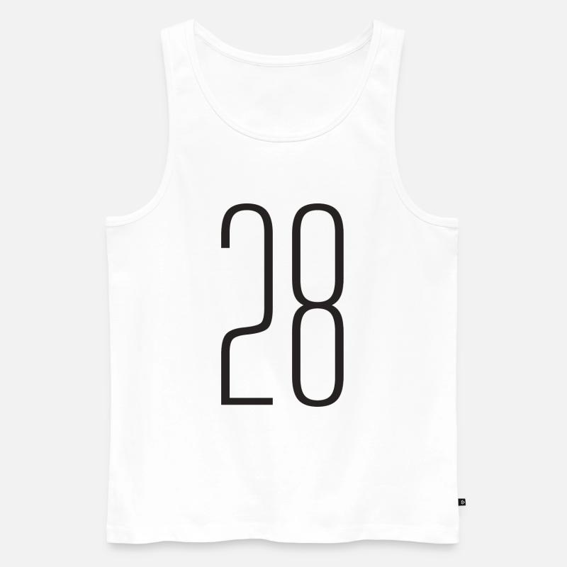 28 - Männer Premium Bio Tank Top - Weiß
