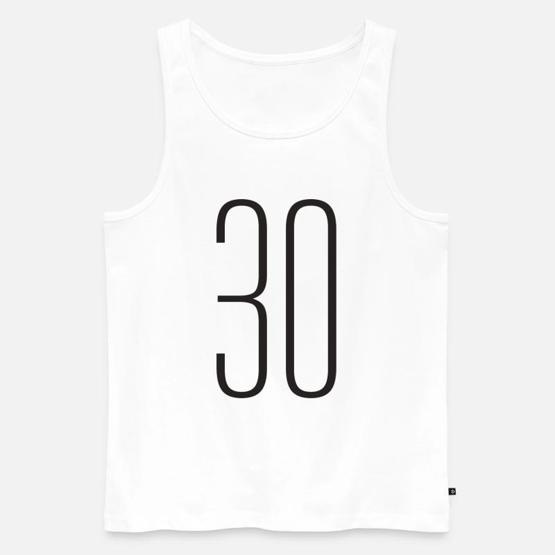 30 - Männer Premium Bio Tank Top - Weiß