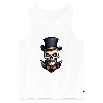 Design d’Halloween effrayant pour la prochaine fête - Débardeur bio Premium Homme - blanc - Devant - Michal (187cm)