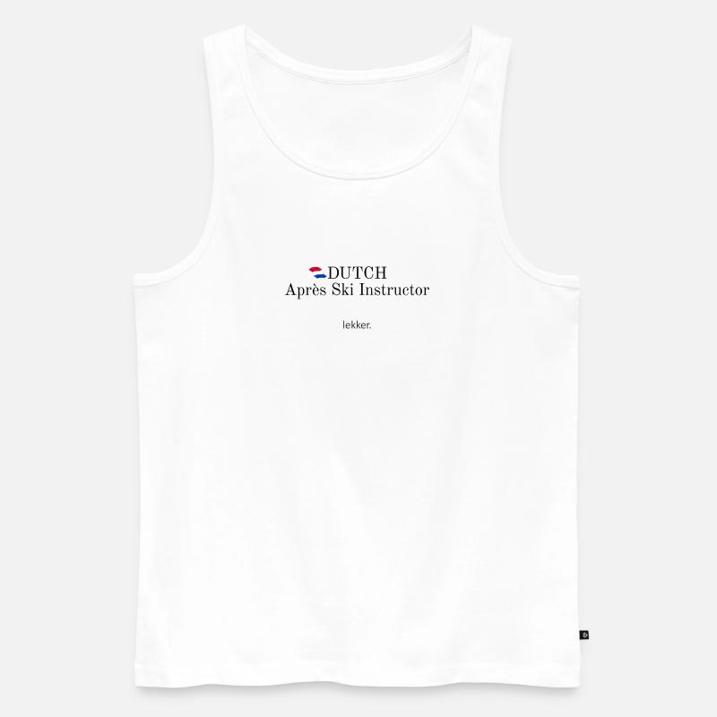 Dutch Apres Ski Instructor - Männer Premium Bio Tank Top - Weiß