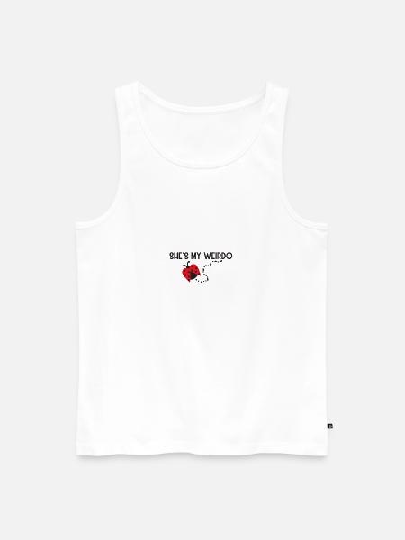 Elle est ma folle - relation amoureuse en disant - Débardeur bio Premium Homme - blanc