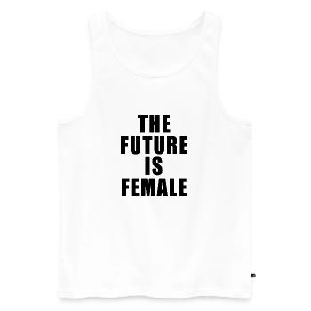 LE FUTUR FEMINISME FÉMINISTE CADEAU FÉMINISTE - Débardeur bio Premium Homme - blanc - Devant - Michal (187cm)