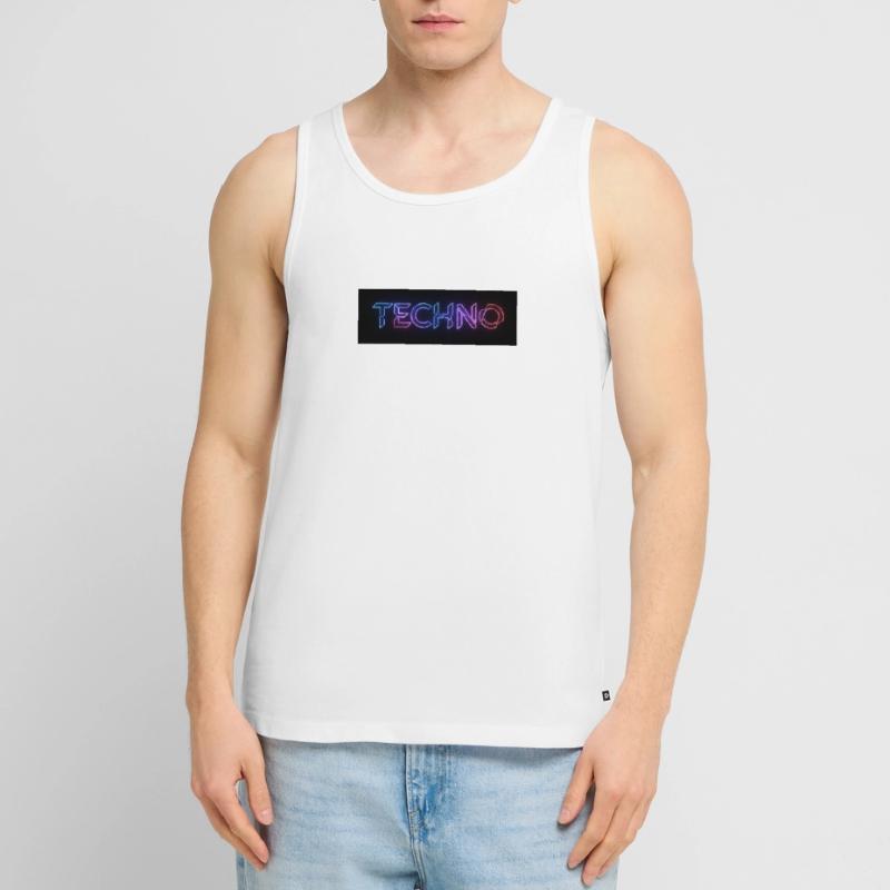 Texte de bug techno néon Débardeur bio Premium Homme