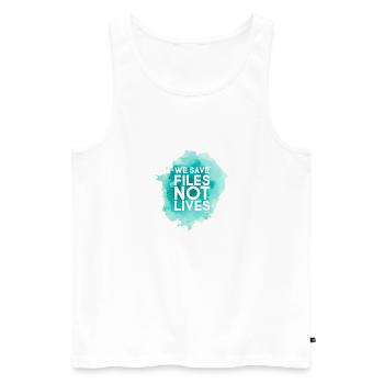 weSAVE_Gi - Débardeur bio Premium Homme - blanc - Devant - Michal (187cm)