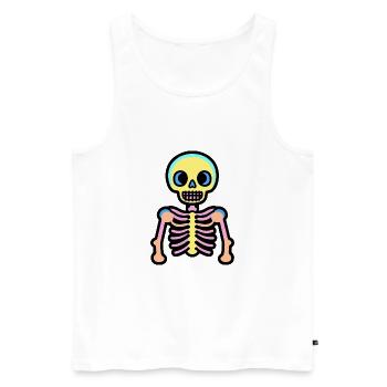 Skeleton Halloween - Men's Premium Organic Tank Top - white - Front - Michal (187cm)
