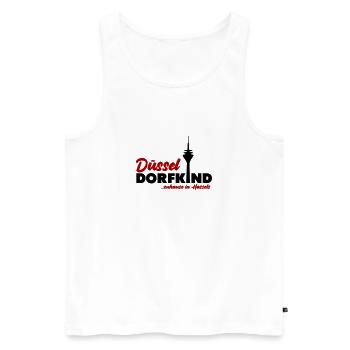 Düsseldorfkind Hassels - Männer Premium Bio Tank Top - Weiß - Vorne - Michal (187cm)