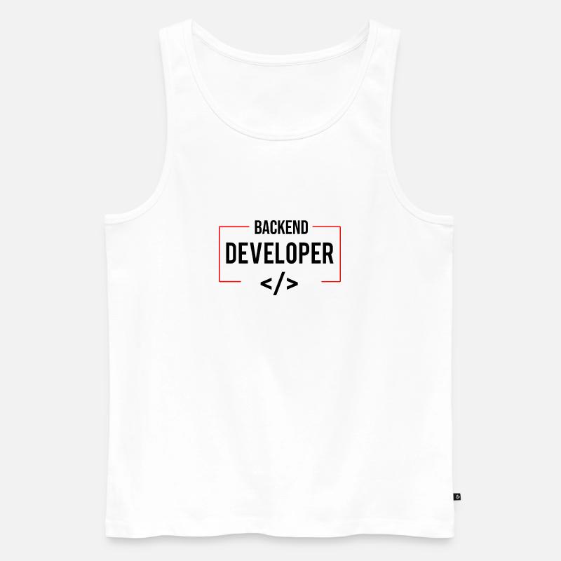 Backend Developer - Männer Premium Bio Tank Top - Weiß