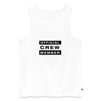 Official Crew Member - Men's Premium Organic Tank Top - white - Front - Michal (187cm)