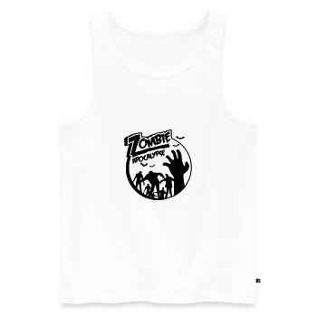 zombie apocalypse - Halloween - undead - gift - Men's Premium Organic Tank Top - white - Front - AI Model Male 178 light (178cm)