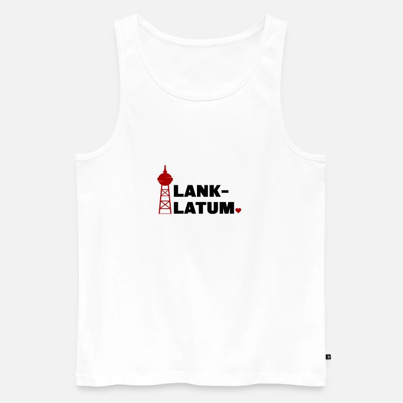 Wasserturm Lank-Latum Herz - Männer Premium Bio Tank Top - Weiß
