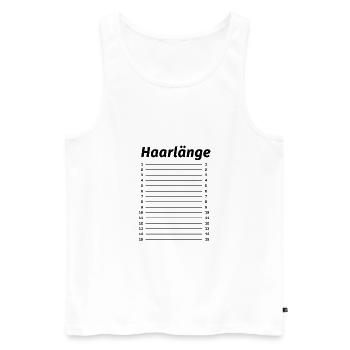 Haarwachstum messen! - Männer Premium Bio Tank Top - Weiß - Vorne - Michal (187cm)