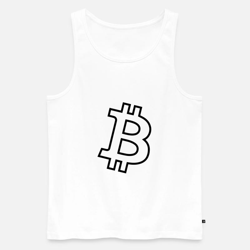 Bitcoin Log - Männer Premium Bio Tank Top - Weiß