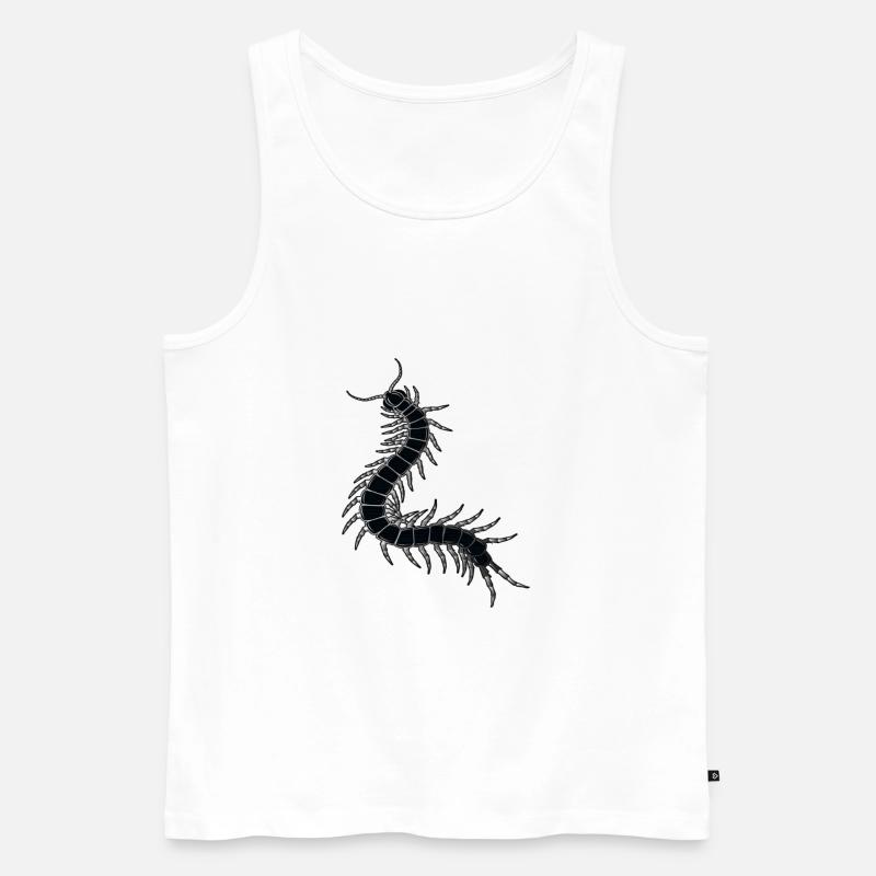 Tausendfüßler - Männer Premium Bio Tank Top - Weiß