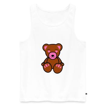 Teddy Bear Love - Men's Premium Organic Tank Top - white - Front - AI Model Male 178 light (178cm)