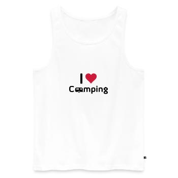 I love Camping - Men's Premium Organic Tank Top - white - Front - AI Model Male 178 light (178cm)