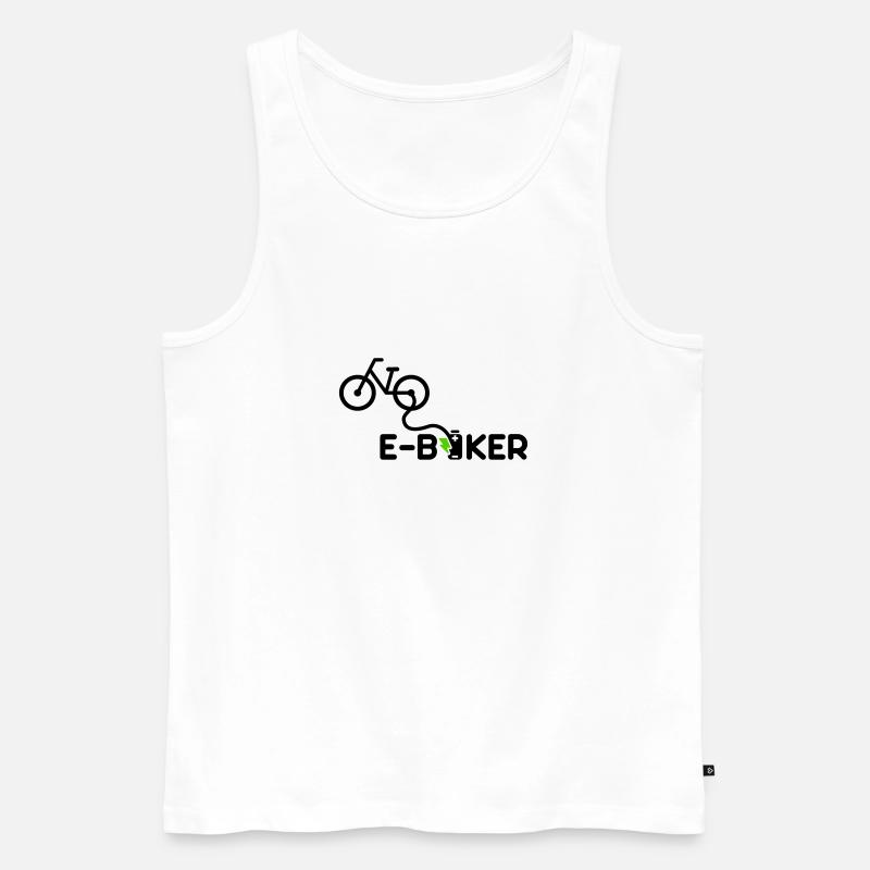 ebiker ebike e-bike - Männer Premium Bio Tank Top - Weiß