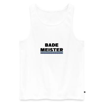 Bademeister - Männer Premium Bio Tank Top - Weiß - Vorne - AI Model Male 178 light (178cm)