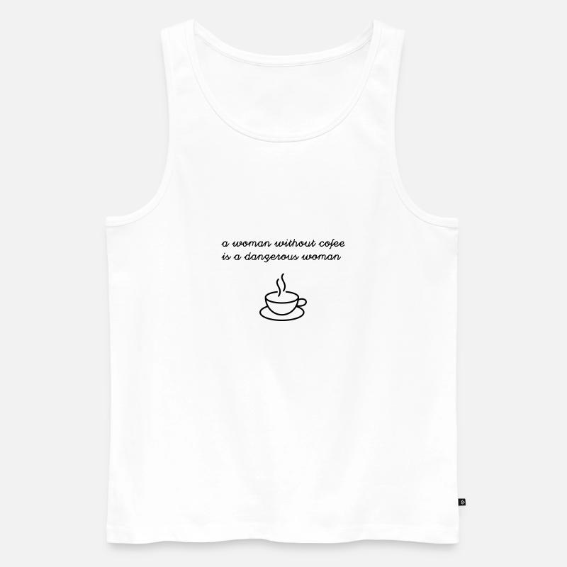 Frau ohne Kaffee - Männer Premium Bio Tank Top - Weiß