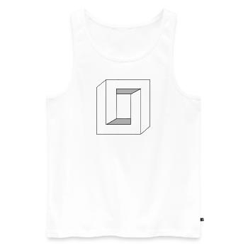 optische illusion 15 - Männer Premium Bio Tank Top - Weiß - Vorne - AI Model Male 178 light (178cm)