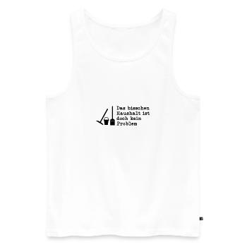 Das bisschen Haushalt ist doch kein Problem - Männer Premium Bio Tank Top - Weiß - Vorne - Michal (187cm)
