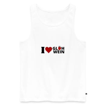 I love Glühwein - Männer Premium Bio Tank Top - Weiß - Vorne - Michal (187cm)