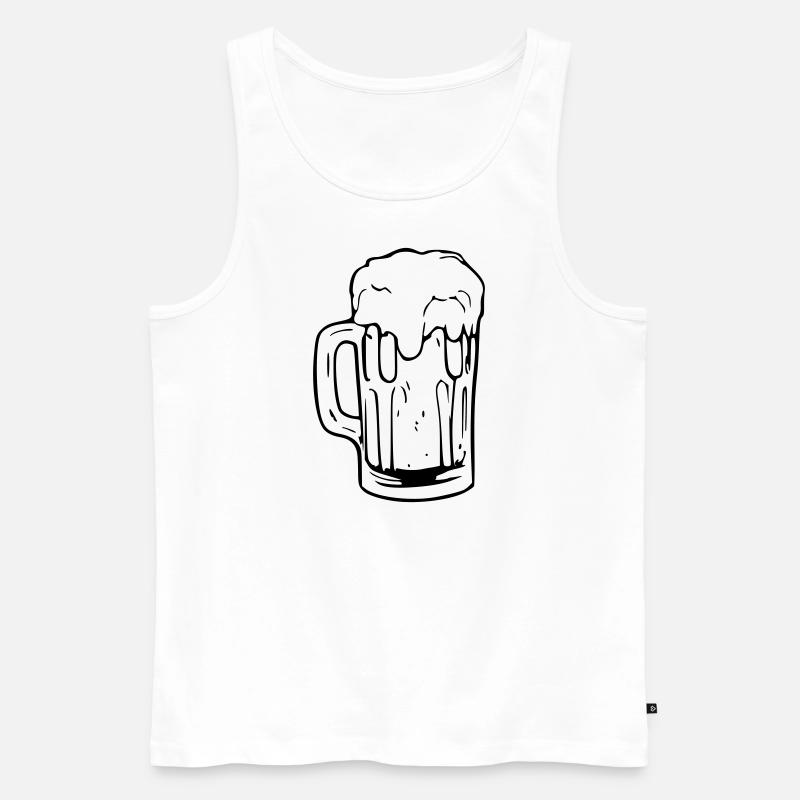 Bierlaune Design - Männer Premium Bio Tank Top - Weiß