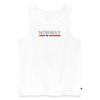Norway - Men's Premium Organic Tank Top - white - Front - AI Model Male 178 light (178cm)