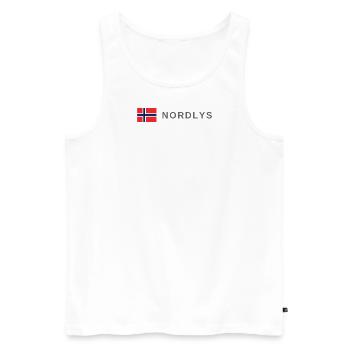 Northern Lights Norway - Men's Premium Organic Tank Top - white - Front - AI Model Male 178 light (178cm)
