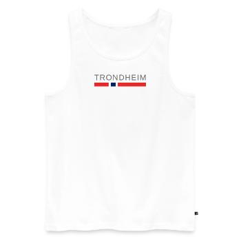 Trondheim Norway - Men's Premium Organic Tank Top - white - Front - AI Model Male 178 light (178cm)