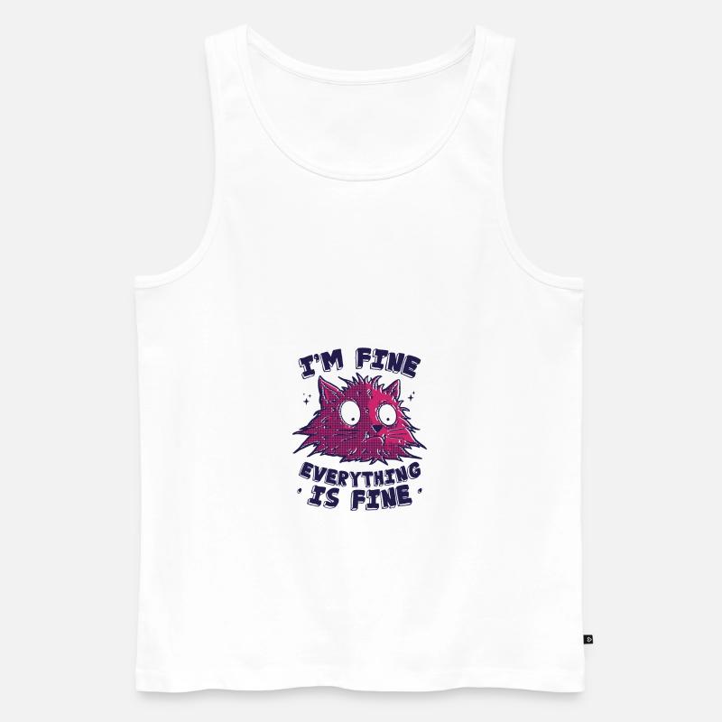 I'm Fine Everything Is Fine - Männer Premium Bio Tank Top - Weiß