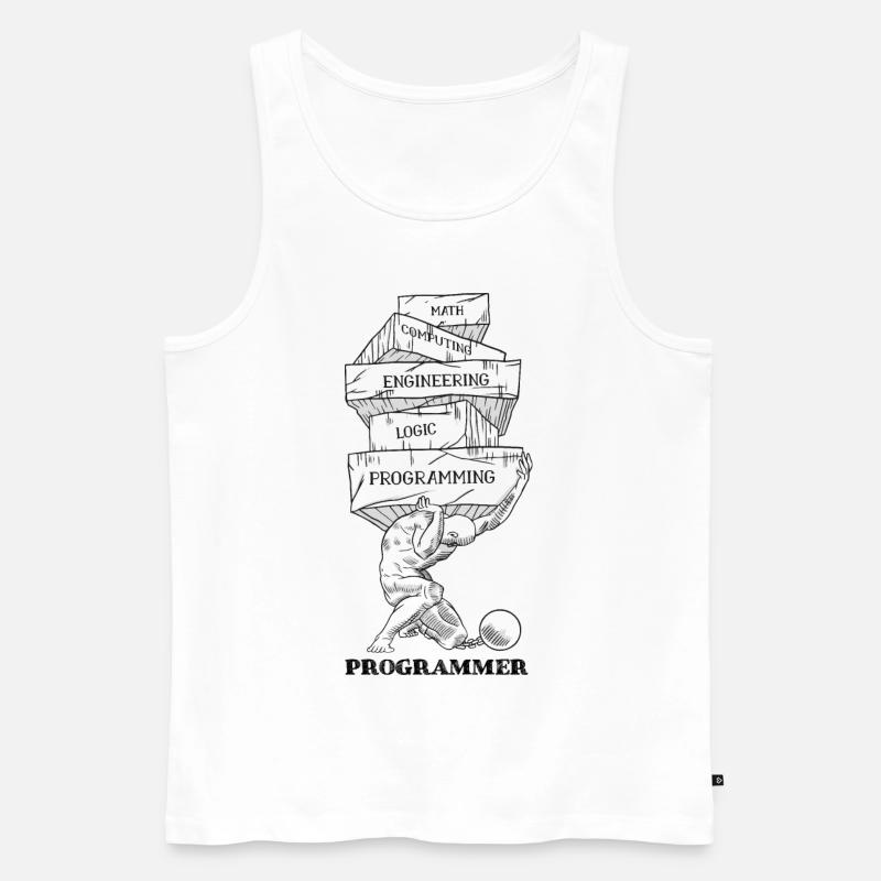Programmer problems - Men's Premium Organic Tank Top - white