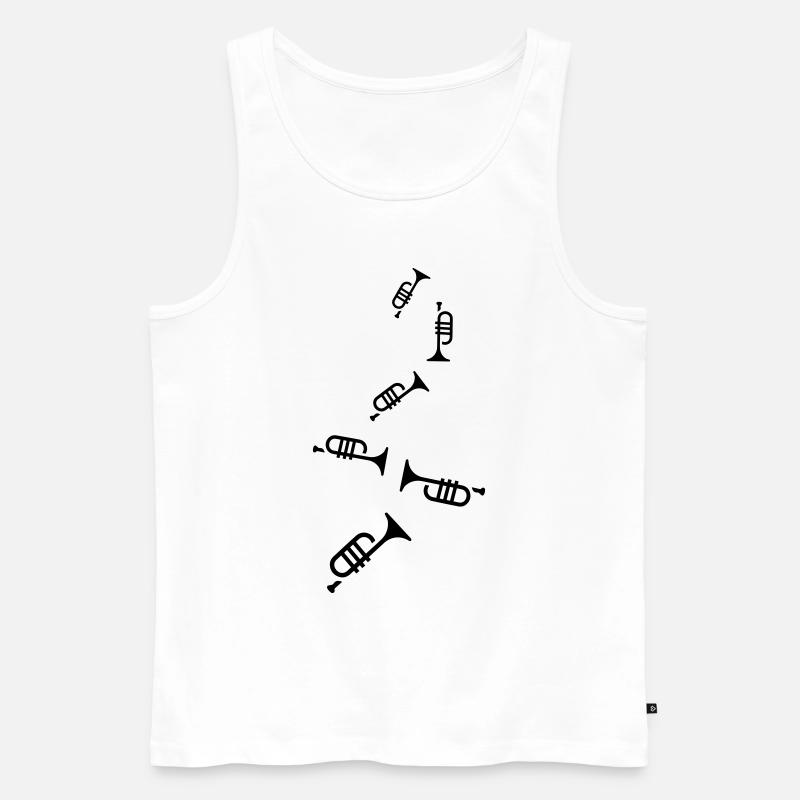 Trompete Instrument - Männer Premium Bio Tank Top - Weiß