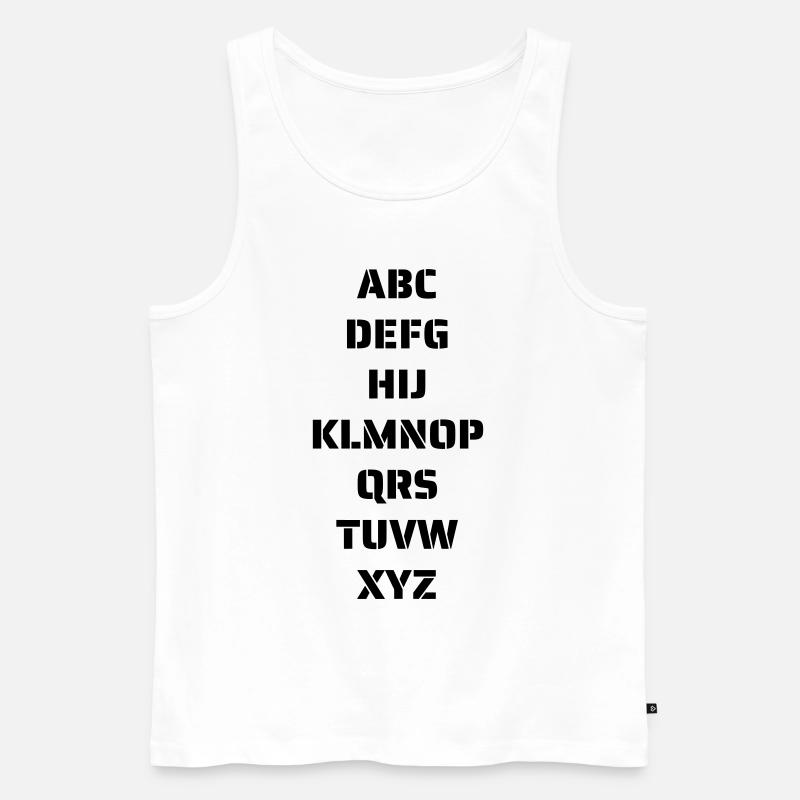 Das Alphabet - Männer Premium Bio Tank Top - Weiß
