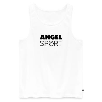 Angelsport - Männer Premium Bio Tank Top - Weiß - Vorne - Michal (187cm)