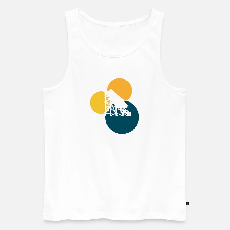 Achterbahn Riesenrad rollercoaster - Männer Premium Bio Tank Top - Weiß