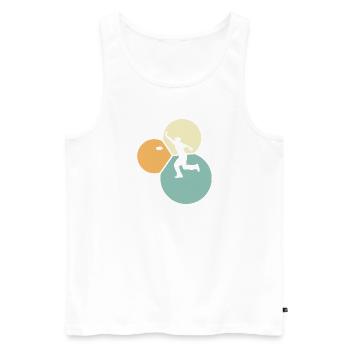 Spiel Cornhole Turnier - Männer Premium Bio Tank Top - Weiß - Vorne - AI Model Male 178 light (178cm)
