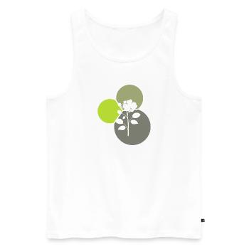 Floristry Botanical Horticulture - Men's Premium Organic Tank Top - white - Front - AI Model Male 178 light (178cm)