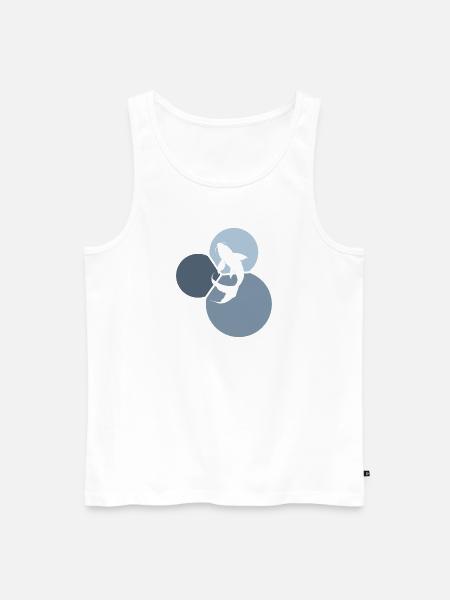 Koi Fisch Fischkopf Fischen - Männer Premium Bio Tank Top - Weiß
