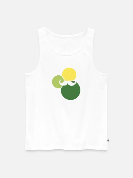 Gesichtsbehaarung Baertig Hipster - Männer Premium Bio Tank Top - Weiß