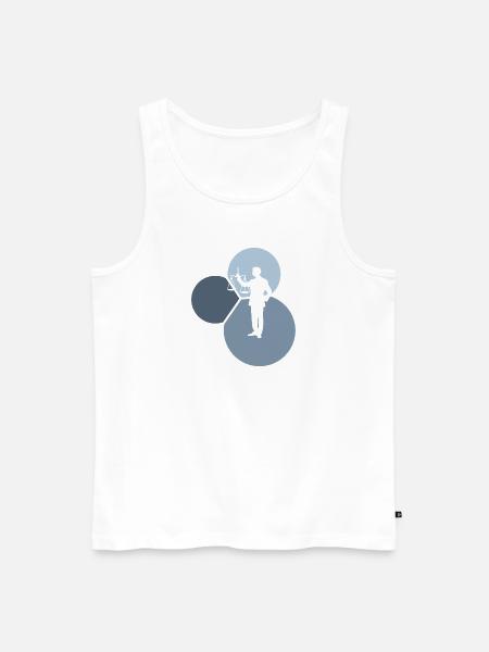 Gericht Absatz Recht - Männer Premium Bio Tank Top - Weiß