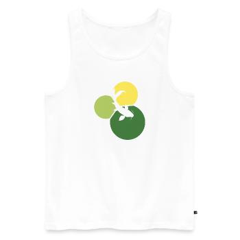 Koi Fisch - Männer Premium Bio Tank Top - Weiß - Vorne - Michal (187cm)