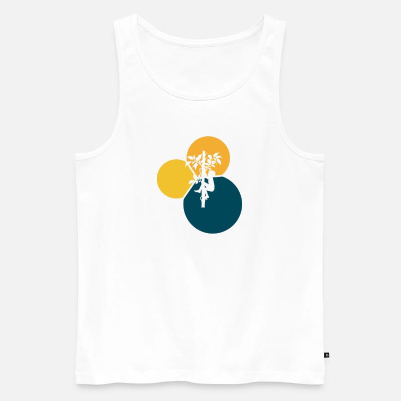 Baumklettern Kletteraffe - Männer Premium Bio Tank Top - Weiß