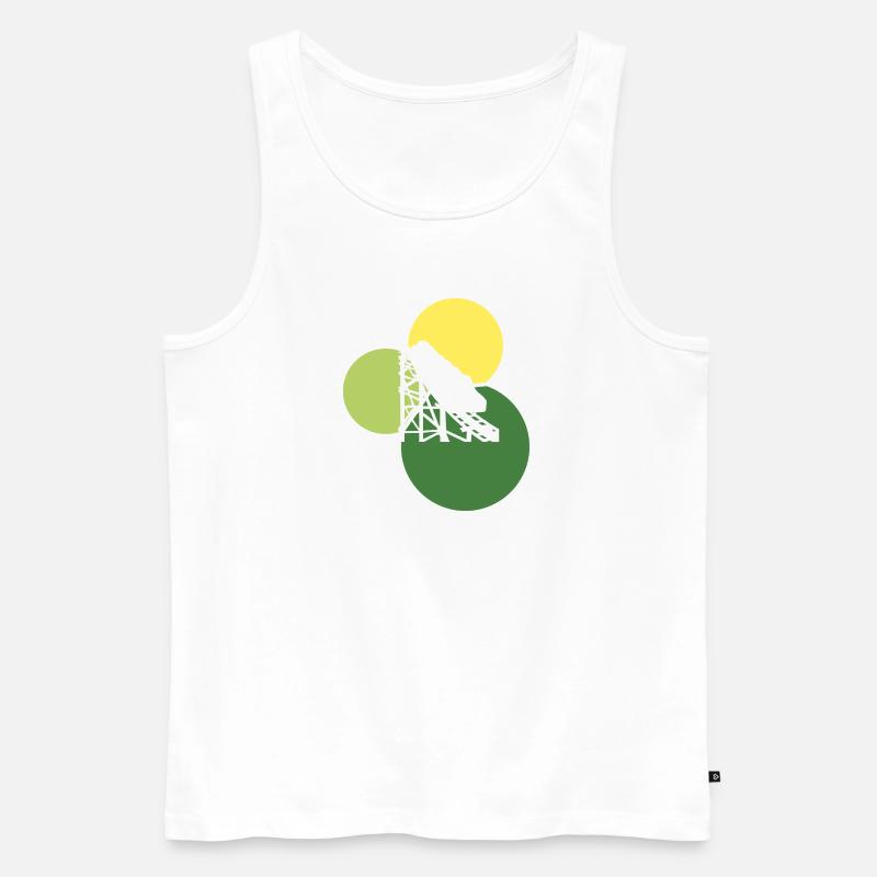 Achterbahn Lukas - Männer Premium Bio Tank Top - Weiß