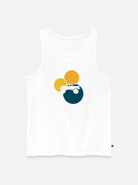 Monstertruck Reifen - Männer Premium Bio Tank Top - Weiß